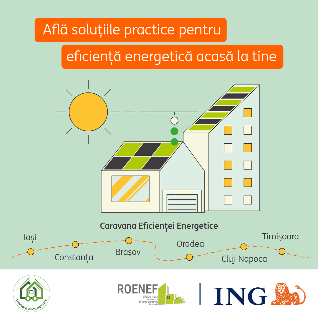 ROENEF, together with ING Bank Romania and local authorities, launches a national project dedicated to promoting energy efficiency in buildings