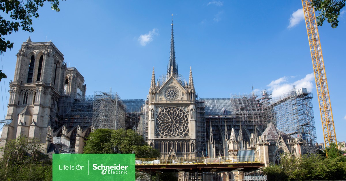 Schneider Electric has contributed to restoring Notre Dame Cathedral in Paris